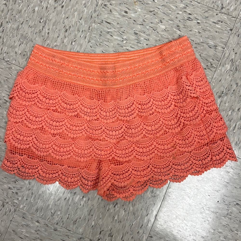 Fun Lacey peach shorts